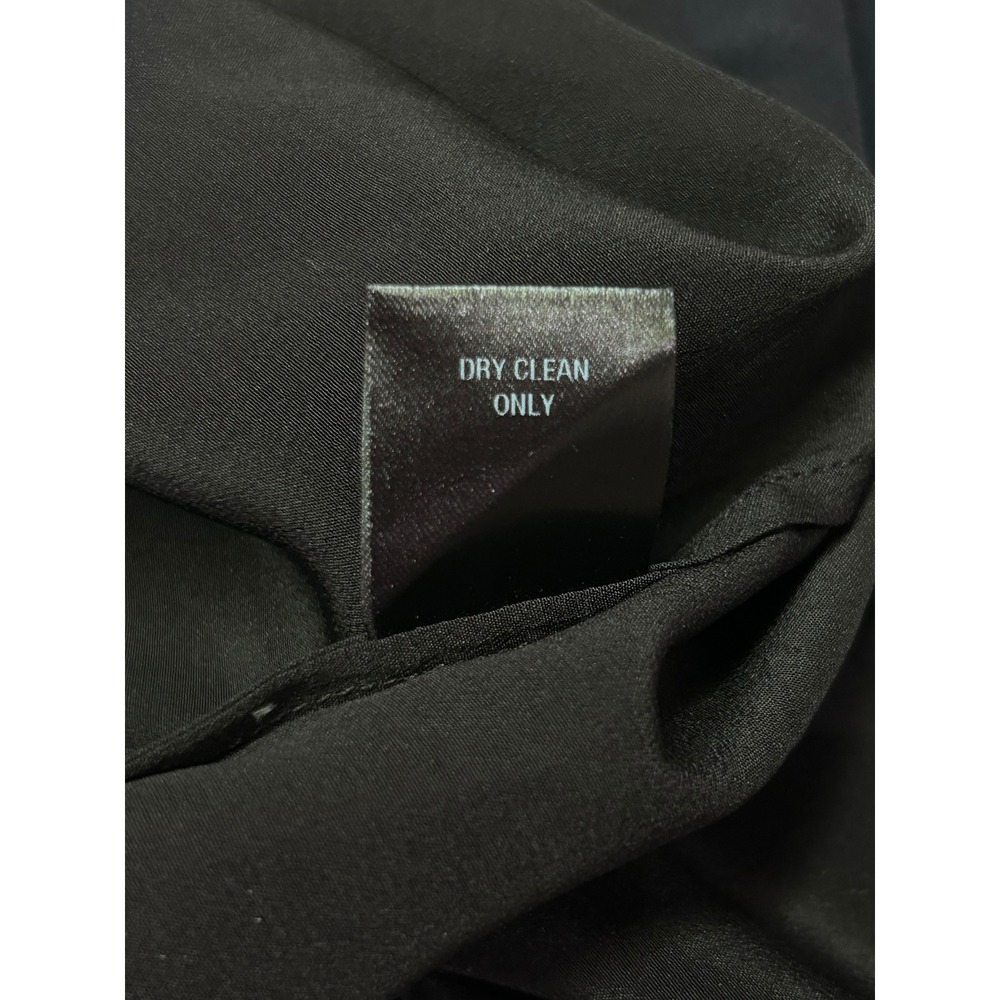 TWP Midnight Satin Sheets Blouse Black 100% Silk Oversized Button Down XS/S - Picture 12 of 15